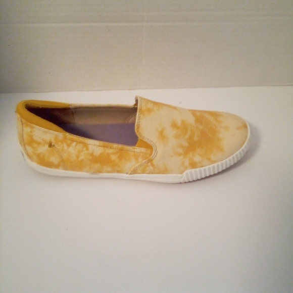 Dr. Scholls Jot It Down Deck Shoes Yellow Tie Dyed Slip-On Size 6.5 Pre-owned - Picture 8 of 11